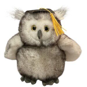 RUSS Plush Beanie Owl Whize Graduation Hat with Tassel Stuffed Animal 9"